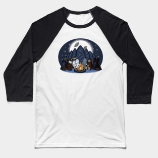 Cryptid Campfire Baseball T-Shirt